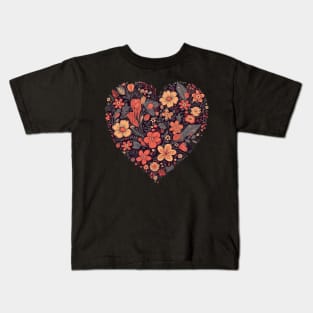 Floral heart Kids T-Shirt